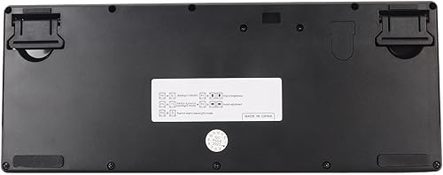 Vista 5 de Pssopp Teclado para juegos RGB Retroiluminación tipo C con cable 84 teclas (blanco)