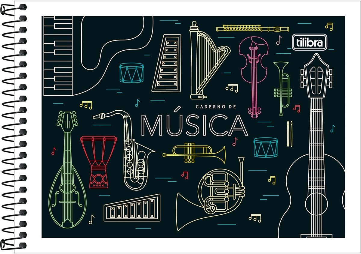 Tilibra - Caderno de Música Espiral Capa Flexível Académie, 111091, 20.5x15cm, Cinza, 40 Folhas Tilibra - Caderno de Música Espiral Capa Flexível Académie, 111091, 20.5x15cm, Cinza, 40 Folhas