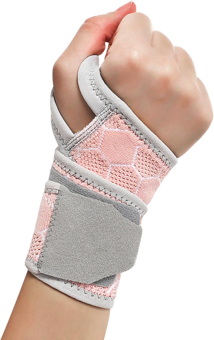 Wrist Supports Adjustable Wrist Splint Hand & Wrist Brace Carpal Tunnel Wrist Support for Tendonitis Arthritis Pain Relief Breathable Sprained Wrist Straps for Men Women