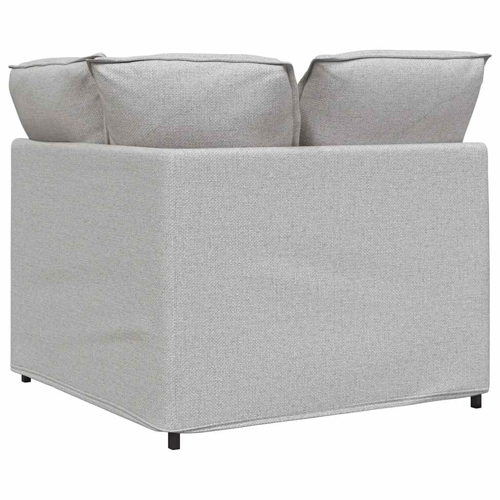 Divano angolare modulare grigio nuvola con cuscino 100 x 100 cm, imbottitura in tessuto, struttura in metallo, altezza seduta 48 cm, versatile per soggiorno, lounge e relax