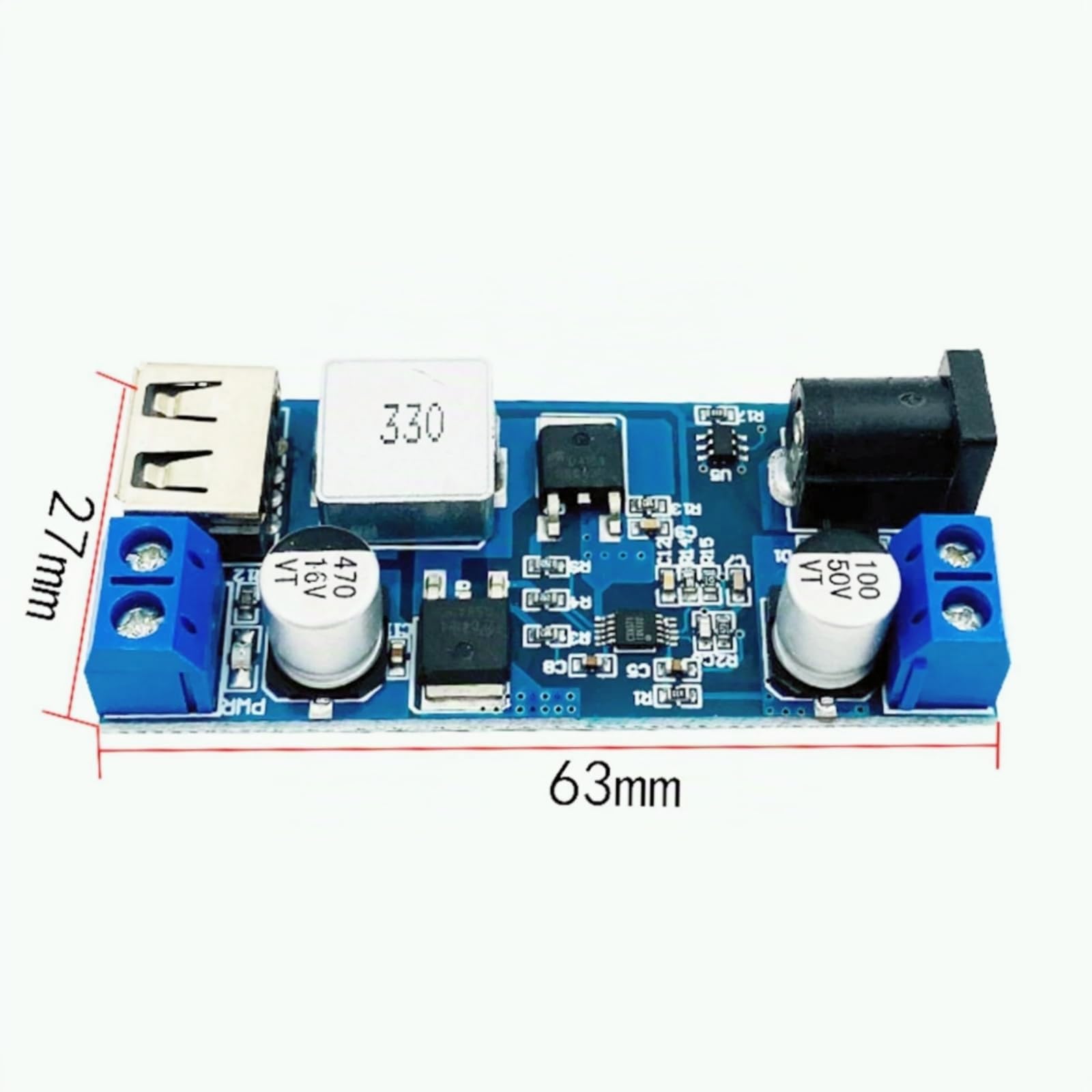 9-36V Step Down a USB 5V Dual Output Voltage Regulator Board