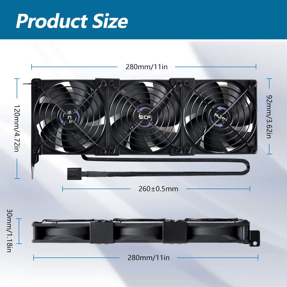 Amazon.co.jp: SCCCF グラフィックスカードクーラー デュアル90mm