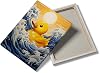 Yellow Duck Wall art Cute ducklings in water Picture wall decoration animal canvas poster Modern painting artwork Living Room Bedroom bathroom Childrens room decoration 16 24inch Framed