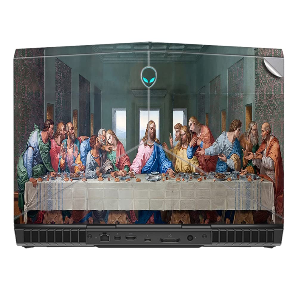 gadgetswrap laptop decal vinyl sticker top only compatible with alienware 15 r4 - the last supper
