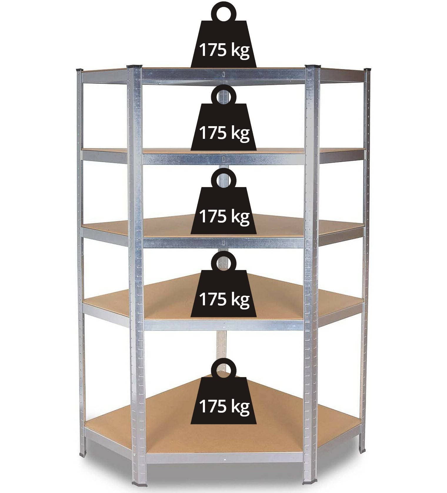 Regal GC9030 SOPORTE para ALMACENAR HERRAMIENTAS DE JARDÍN INDEPENDIENTE/MONTAJE EN LA PARED Acero GALVANIZADO, MDF
