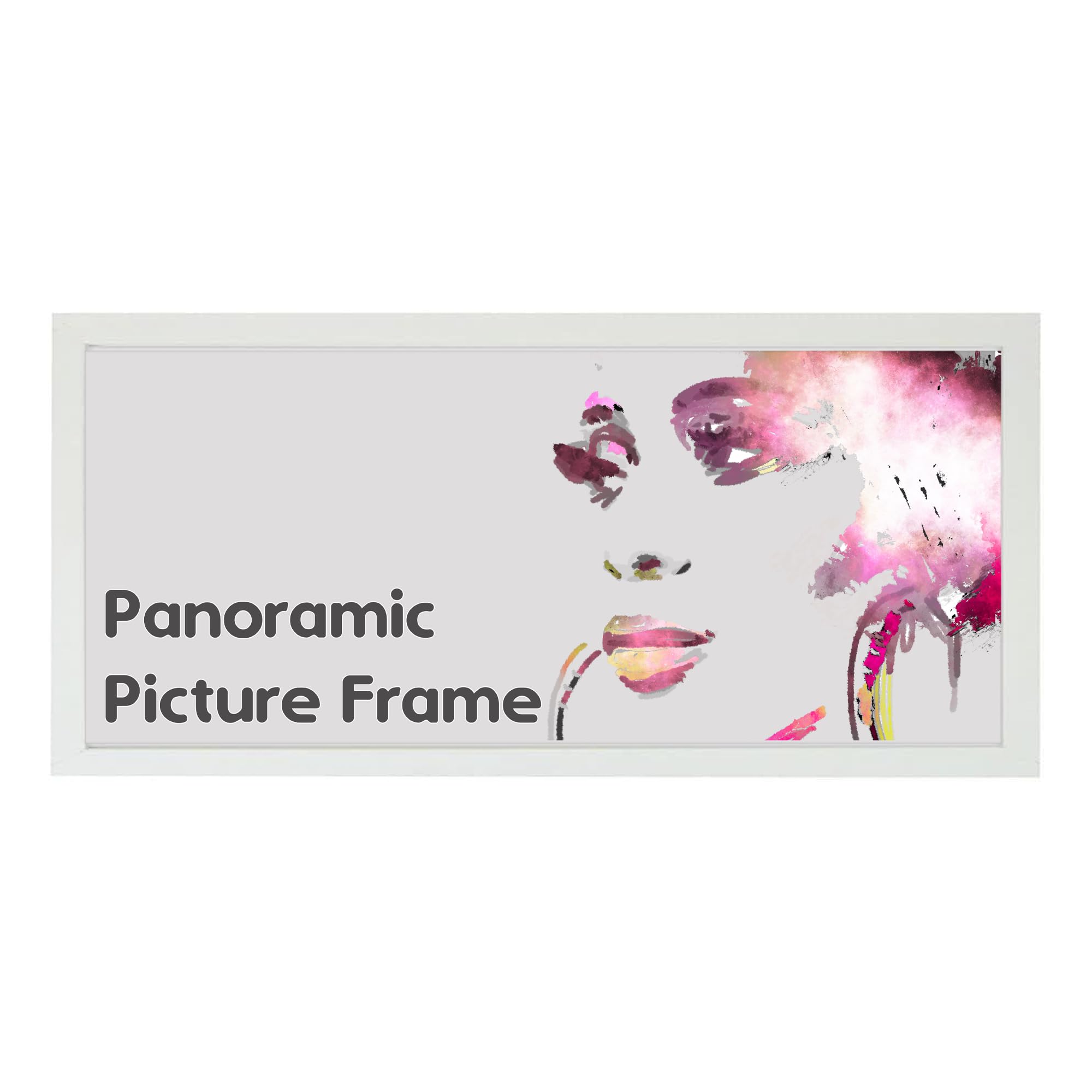 12x5" White Panoramic Sizes Picture Frames Photo Frames Modern Poster Frame