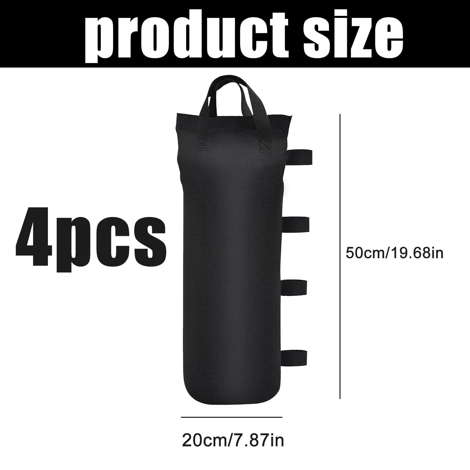 Sac de Lestage pour Tonnelle Tissu Oxford 4 Pièces Étanche Durable