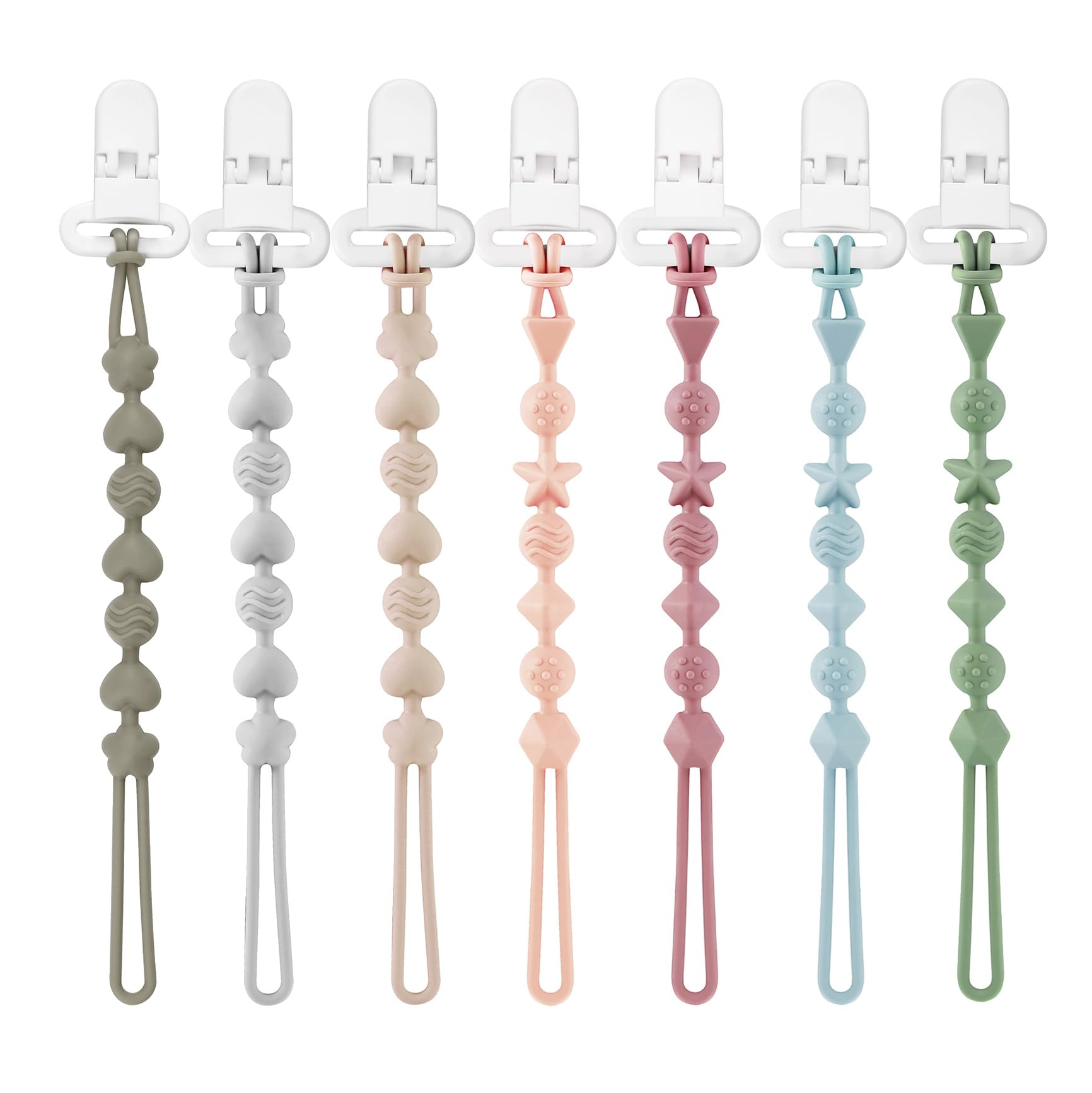 Catenella Portaciuccio Per Bambini - 6 Pezzi In Tessuto Morbido | Sicura E Lavabile, Ideale Per Regali - Foto 5