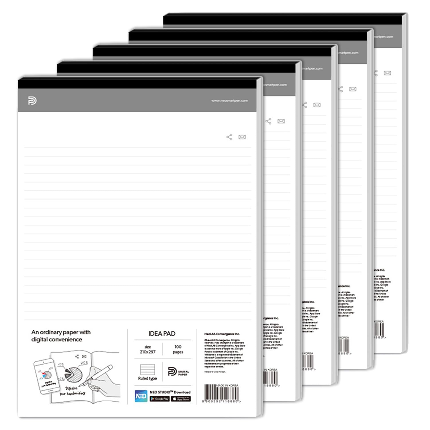 neoLab 5x Idea Pad liniert DIN A4
