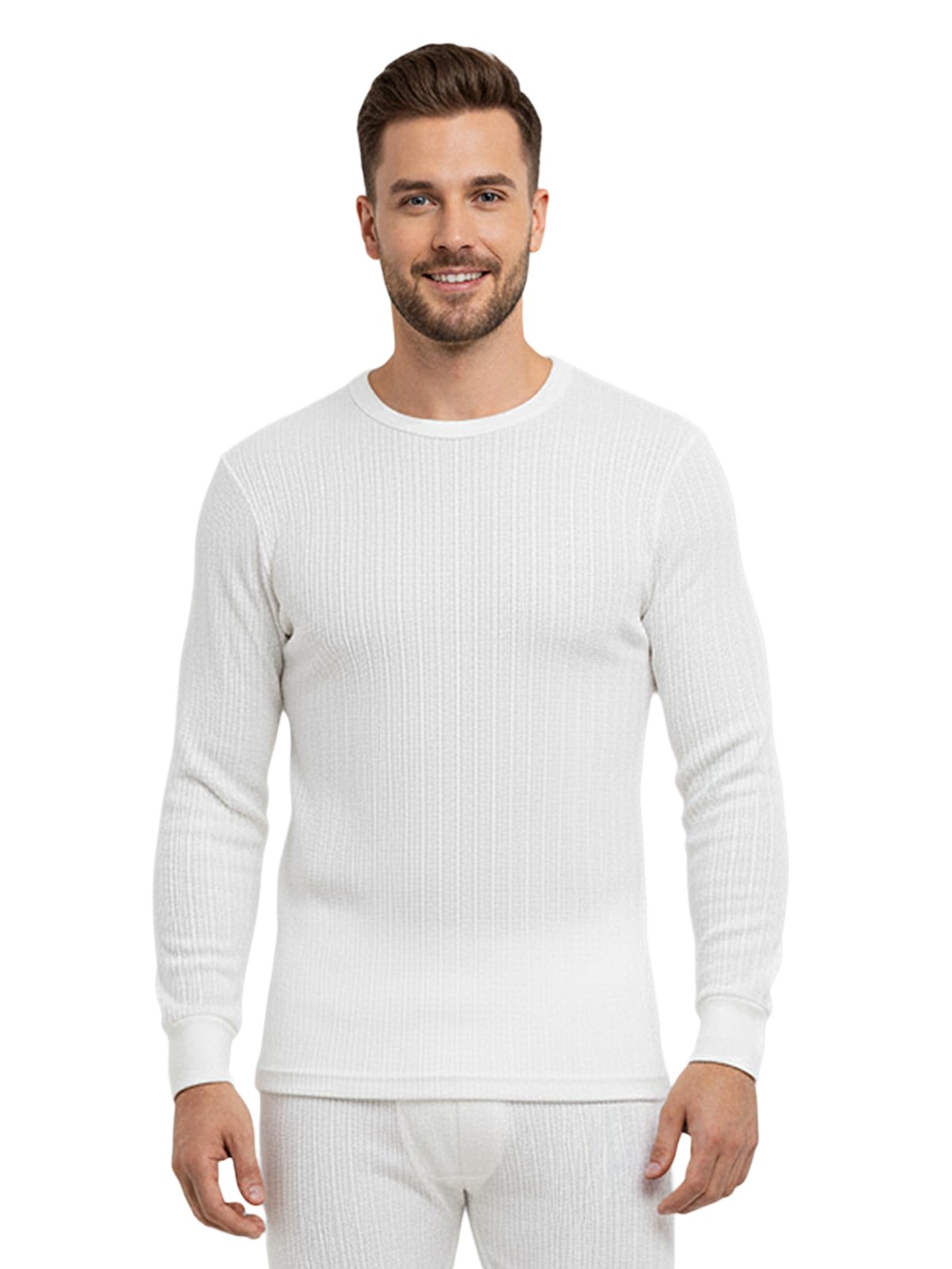 HEATEK Round Neck Full Sleeves Thermal Top for Men | Style 333| Ultra Soft, Extra Warm | Pack of 1