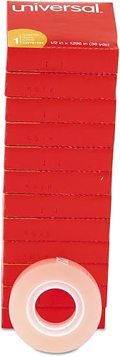 Miniatura 3 de Universal UNV81236VP 0.5 pulg. x 36 yardas. Cinta invisible de núcleo de 1 pulgada - Transparente (12Pack)