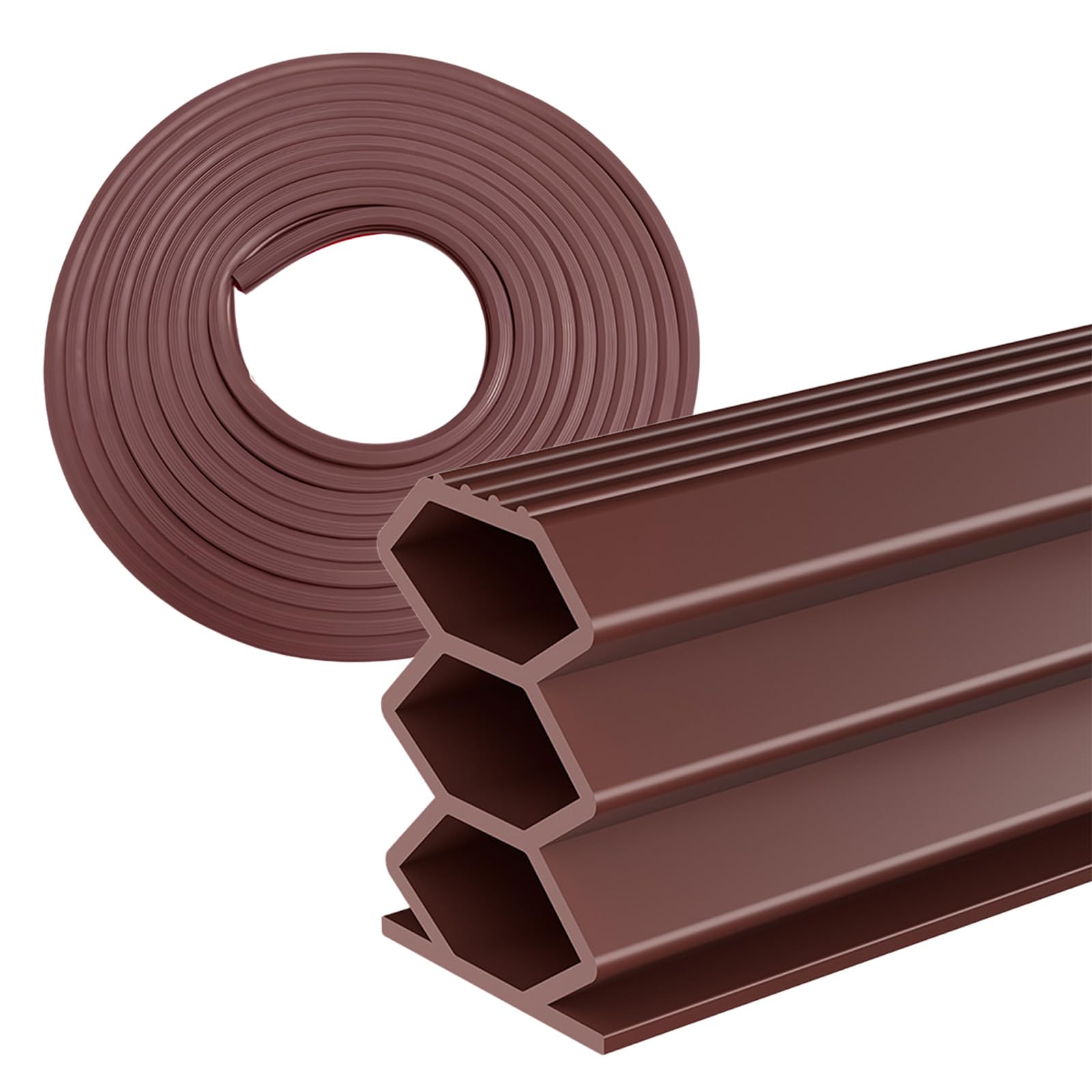 Nastro Sigillante Autoadesivo Marrone 15 x 10 mm, 6 m – Guarnizione in Gomma Autoadesiva per Porte e Finestre – Striscia Impermeabile – Guarnizione Isolante Antispiffero e Antirumore