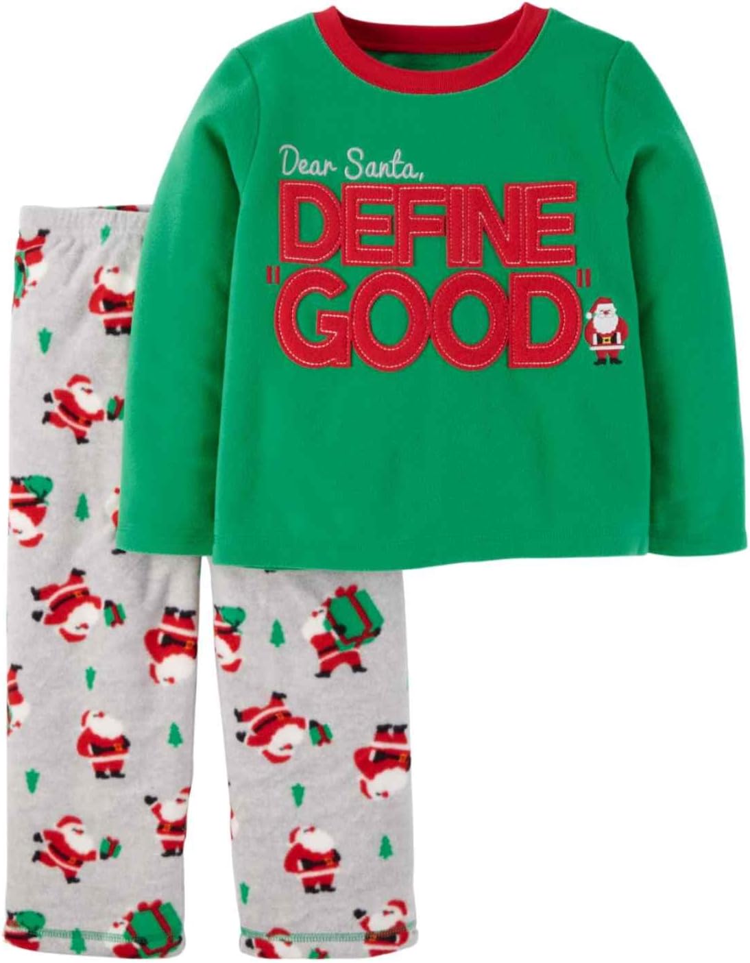 Just One You by Carter's Baby Boys' 2-Piece Fleece Christmas Pajama Set Define Good (12M)