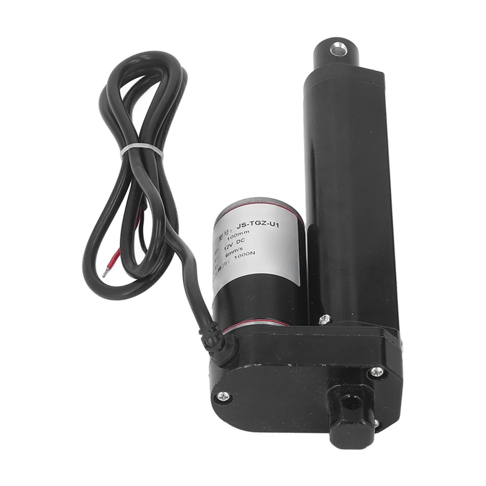 LiebeWH Liniowy Siłownik Elektryczny 1000N Silnik ze Stopu Aluminium o Skoku 100 Mm do Sofy Elektrycznej i łóżka Medycznego 12 V DC, prędkość 6 Mm/s Przemysłowy System Podnoszenia (Siłownik z