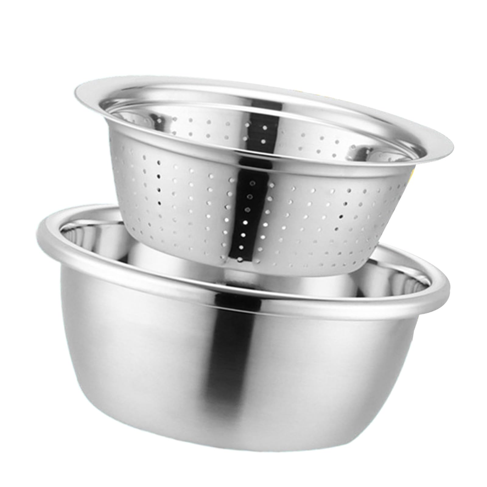 Kalttoy Multifunctional Stainless Steel Basin Large Capacity Draining Bowl Kitchen Utensils Professional Tool for Kitchen Tasks Large Capacity Bowl