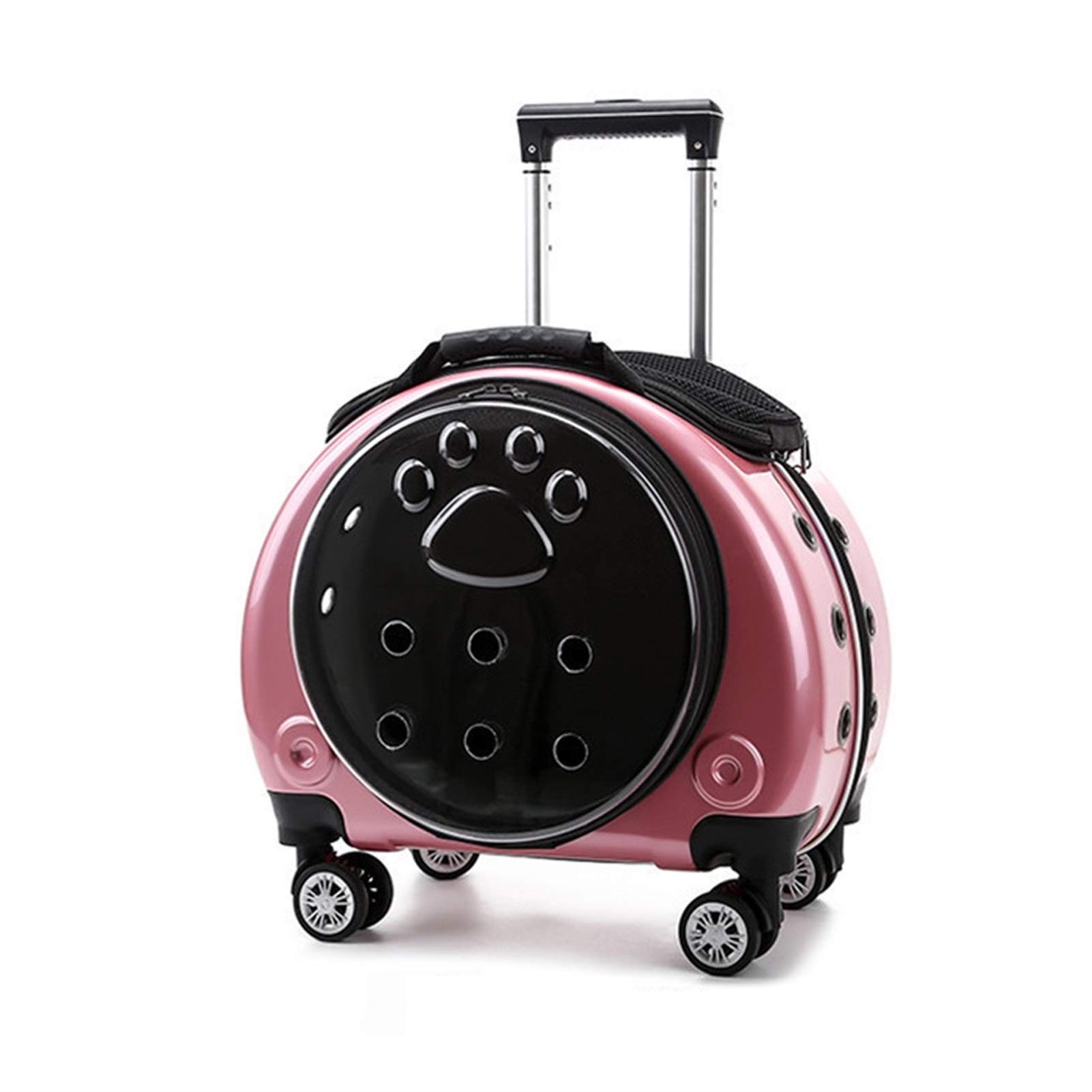 Elegante Transportín con Ruedas para Mascotas Mochila para Gatos Transportín para Perros con Ruedas Alrededor Transportadores de Viaje para Gatos, Bolsa Transportadora para Gatos/Perros Cochecito pa