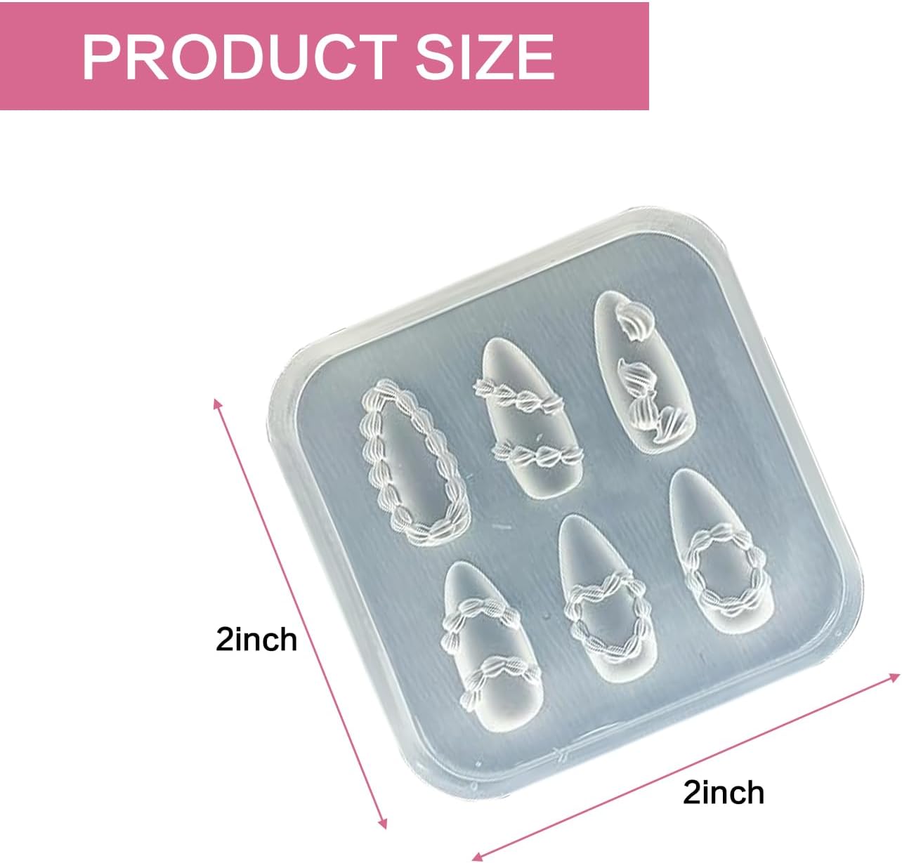 3D Cake Theme Nail Mold Tools, Nail Art Piping Mold Accessories, Silicone Mold DIY Cake Decoration Dessert Treats for Nails