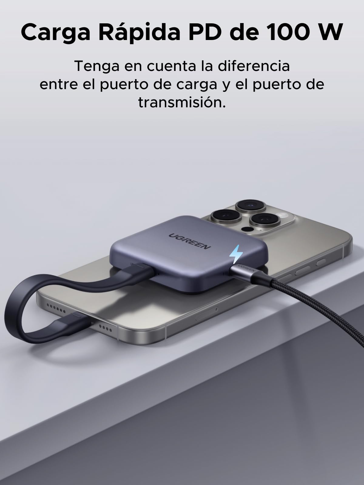 UGREEN Magnético Lector de Tarjetas SD 4.0 UHS II USB C Soporte PD 100W 312MB/s Adaptador de Tarjetas TF en Aluminio Compatible con iPhone 17 Pro MAX Air MacBook Air iPad Galaxy S25
