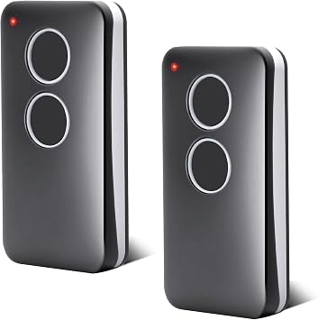 433.92 MHz Garage Door Remote Control, Garage Door Opener, Handheld Transmitter, 2 Channels, Compatible with PHOX 2, PHOX4, TRC4, TSC4, Phoenix 2, Phoenix 4, Rolling Code, Pack of 2