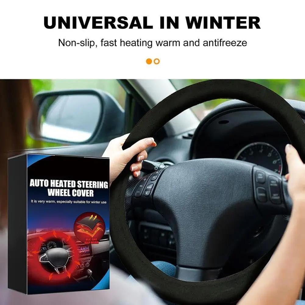 Funda Volante Cubierta Volante calefactable Tendencia Coche Cubierta Protector calefactado automático Volantes