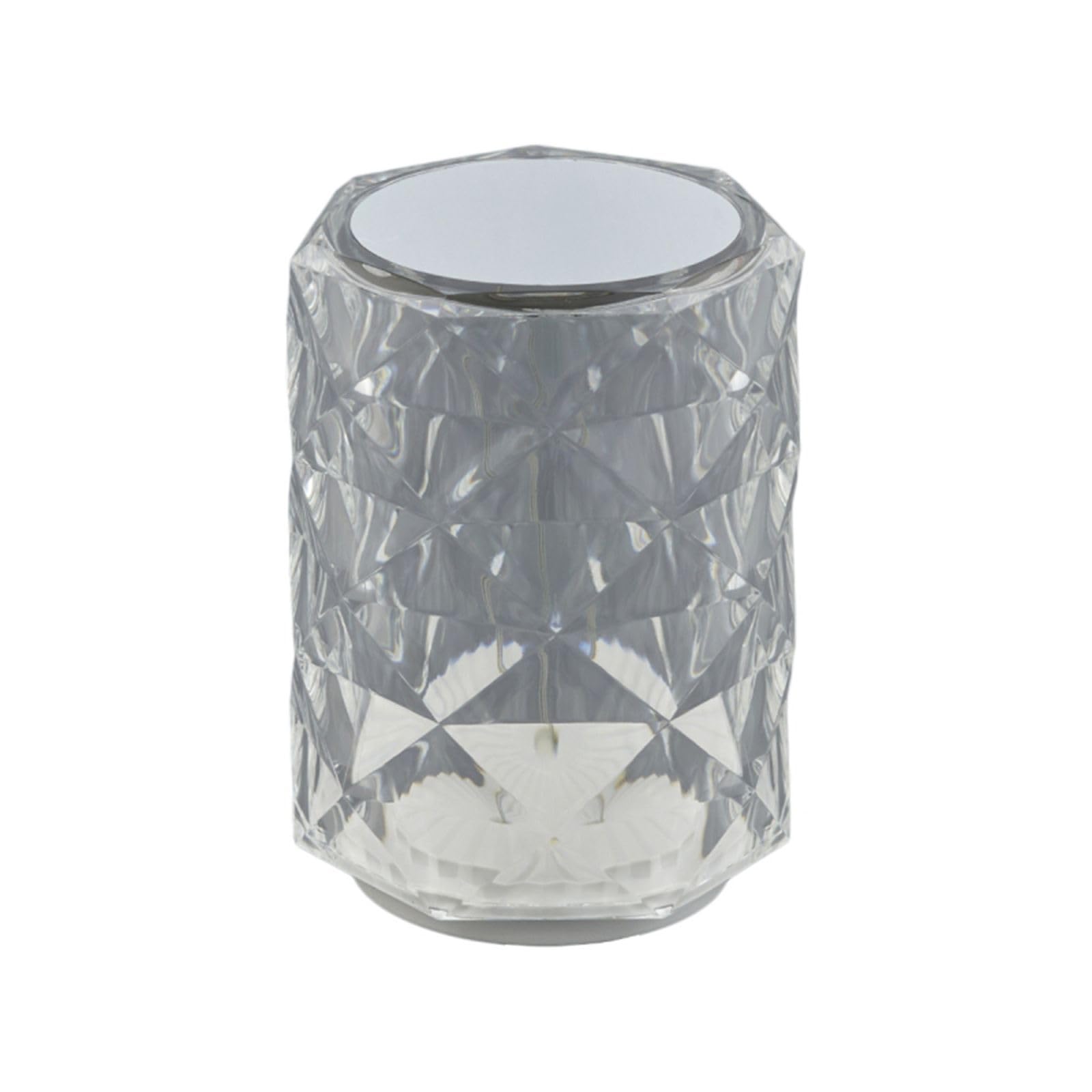 Doni Bomboniere 5 lámpara de mesa LED batería recargable efecto cristal diamante en forma de cilindro transparente Touch 16 tonos de luz RGB, diseño elegante ideas regalo cromoterapia