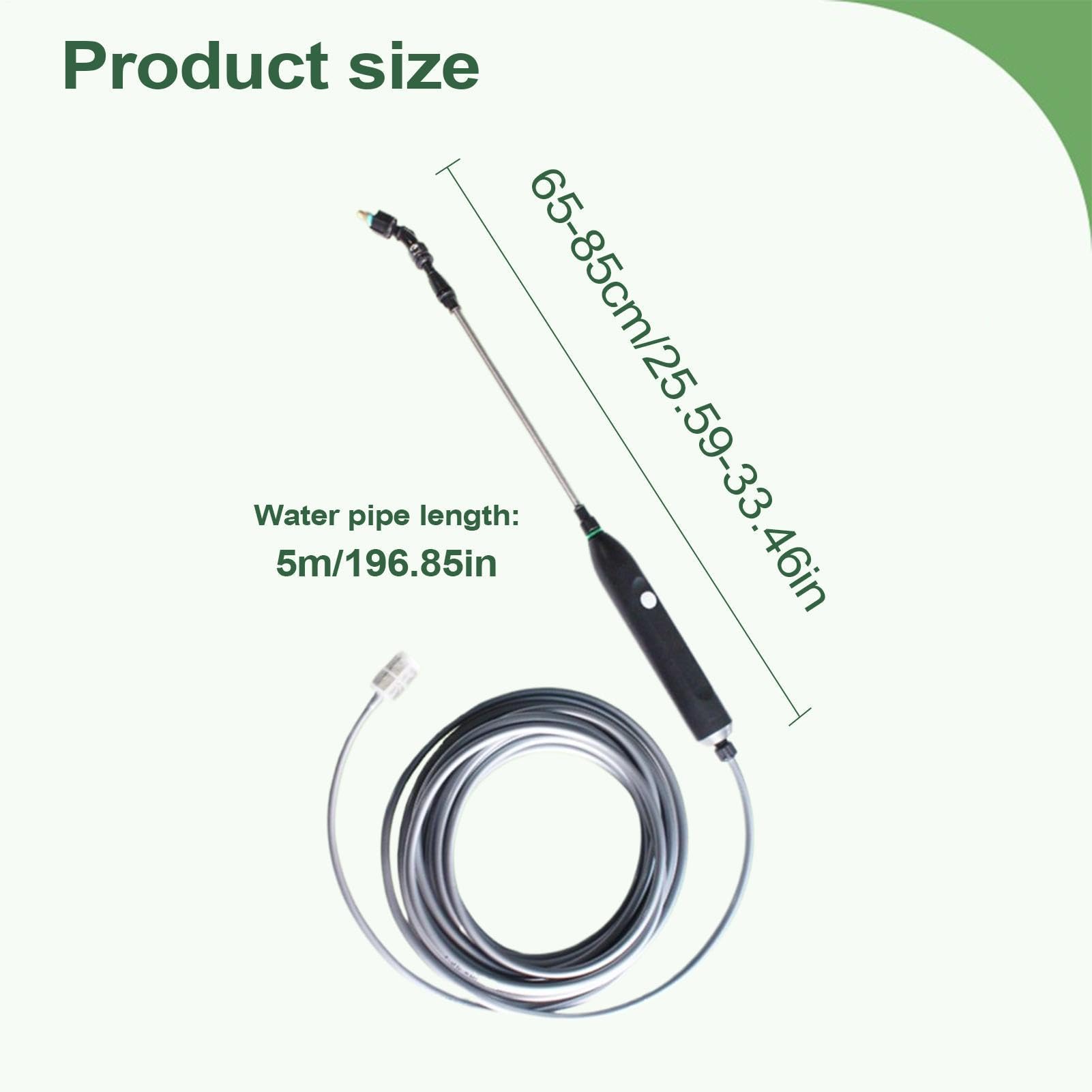 Lance de pulvérisation pour tuyau Poignée arrosage électrique rechargeable