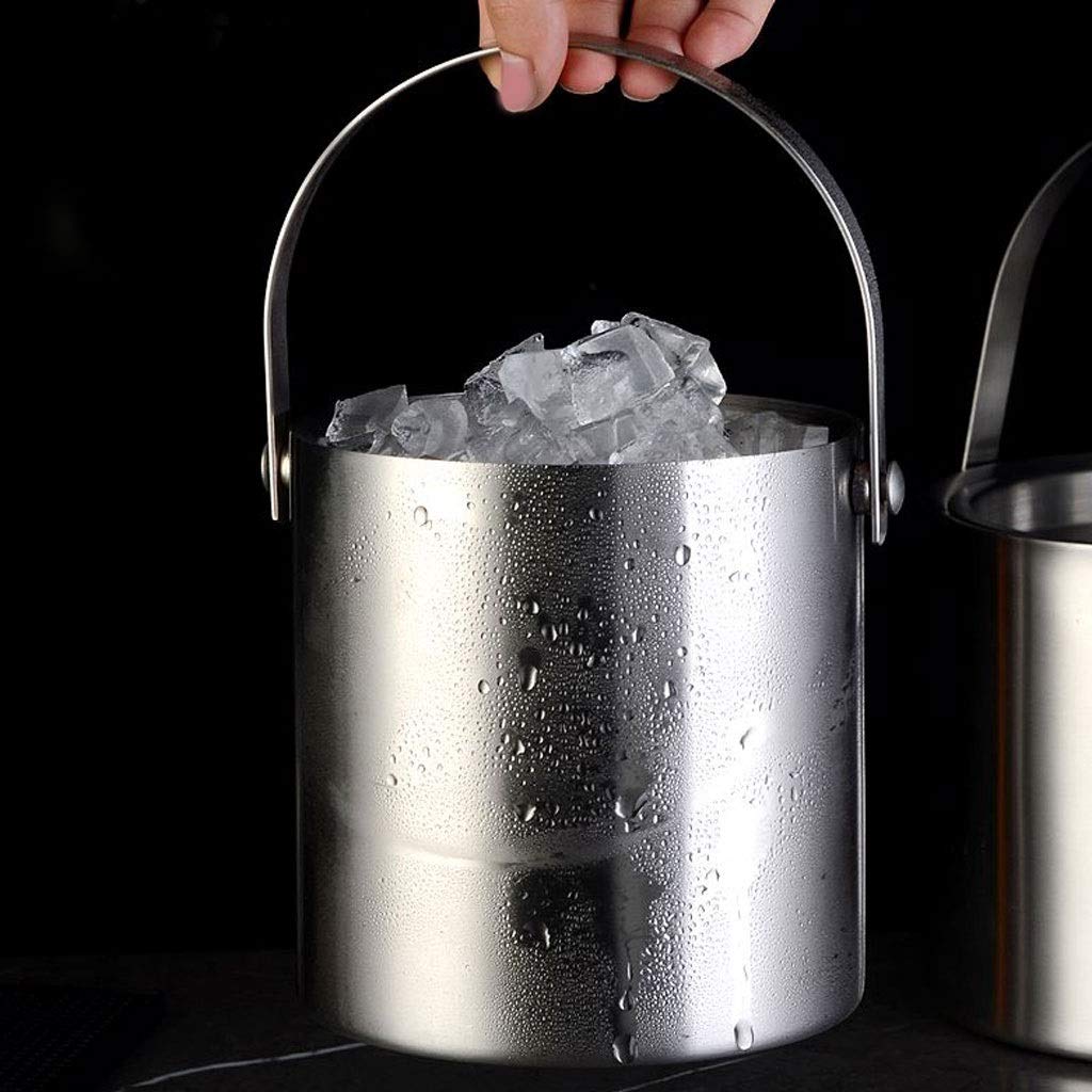 Ein Eiskübel Eiskübel mit Deckelgriff Restaurant Bankett Eis Eimer Bar Bier Cocktail Eimer Haushalt Küche Lebensmittel Speisen Werkzeug Eimer Eiskühler Sektkühler Eiswürfelbehälter ( Size : Medium )