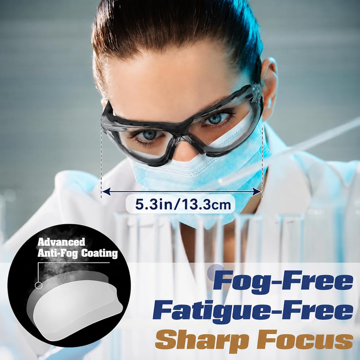 Flaya Foam Lined Safety Glasses Anti-Fog Z87.1 Mowing Goggles with Strap — Amazon image 5