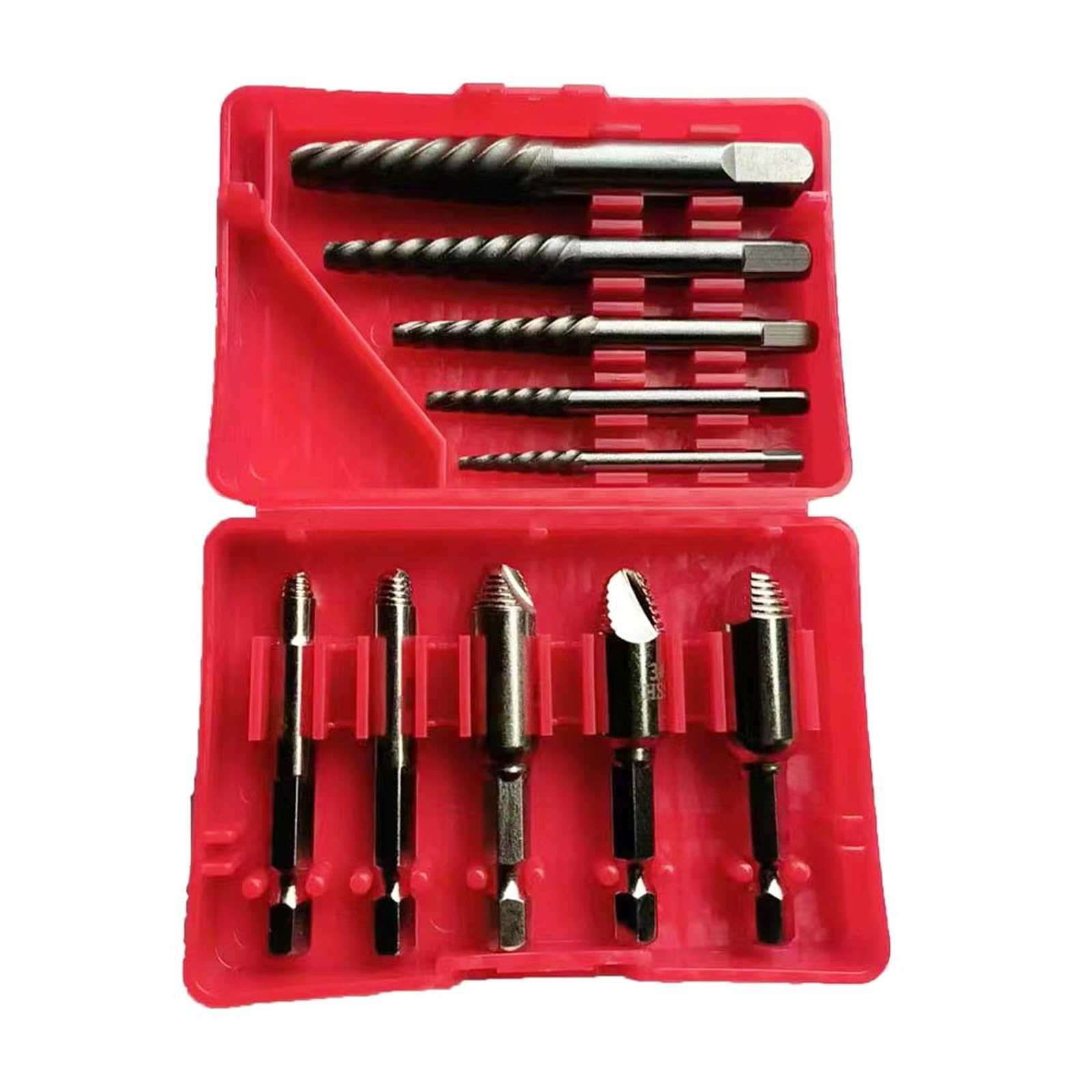 10Pcs Screw Extractor Remover Damaged for Break Head Screws Nut Bolts for Home Maintenance Automotive Repair Ergonomic Handle Tool
