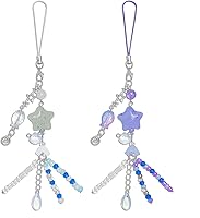 Vista 7 de 1-4 dijes lindos para teléfono, correa estética Y2K, dijes para celular rosa, fresa, mariposa, estrella, Y2K, accesorios para llavero de bolso