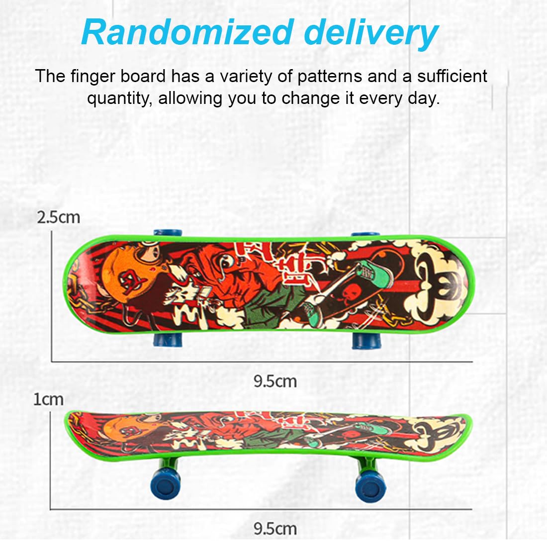 JEYORZY 16 Pezzi Mini Skateboard da Dito per Bambini, Skateboard Finger, Mini Skate Board Professionale per Dita, per Giocare o Come Decorazione (Modelli Casuali)
