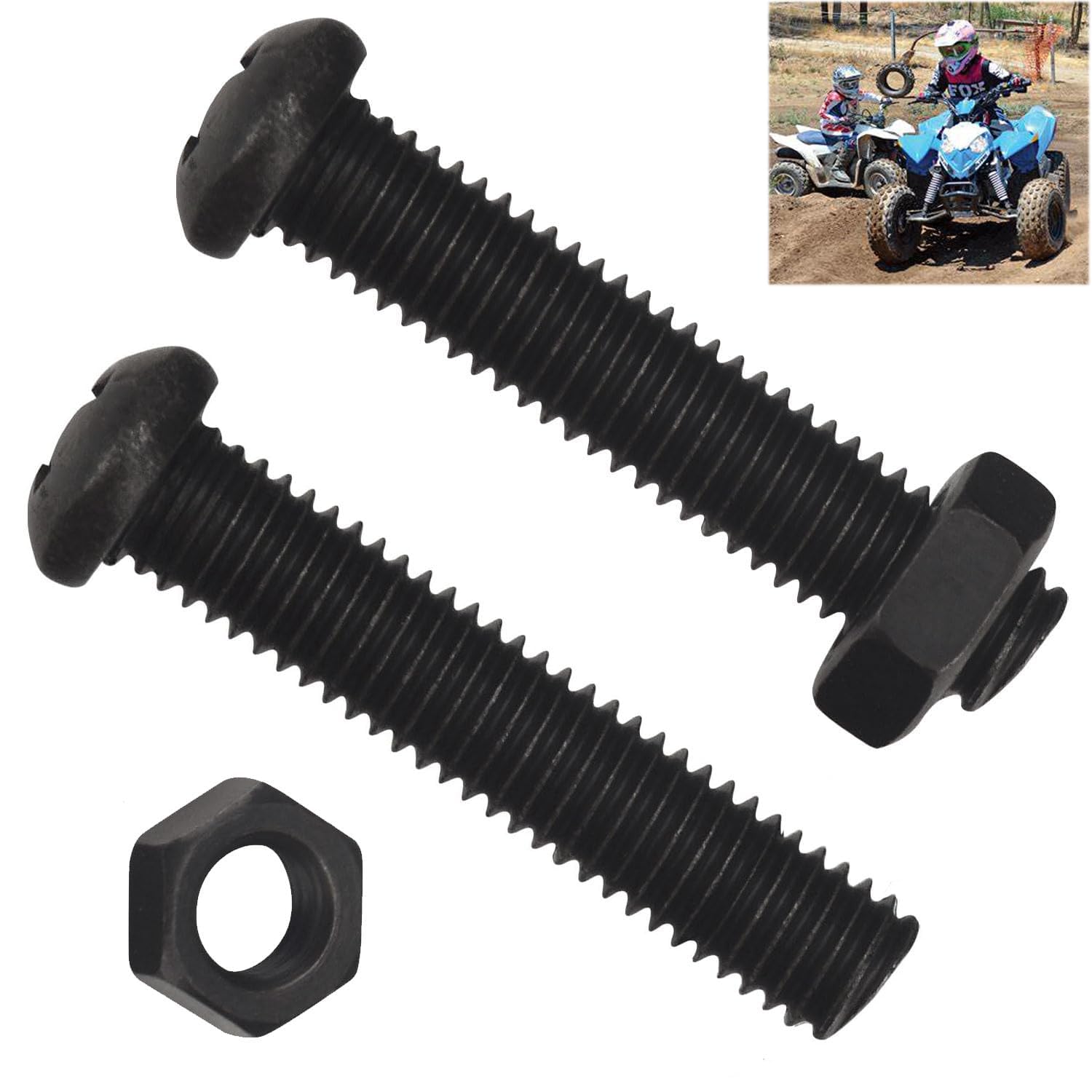 2-Pack 0455403 Screw w/Jam Nut Throttle Stop, Replaces 0451788, Compatible with Polaris Sportsman 90/110, Outlaw 50/90/110, Predator 50 Vehicle