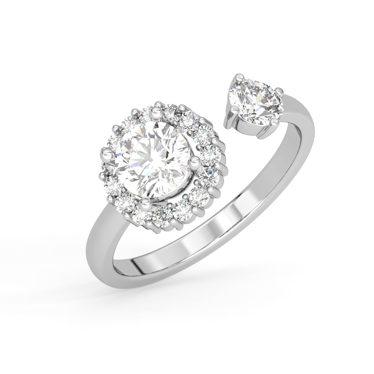 CLARA Pure 925 Sterling Silver Solitaire Finger Ring with Adjustable Band | Gift for Women Girls Wife Girlfriend | Swiss Zircon Rhodium Plated (B0C6V1YSPG) Amazon Price History, Amazon Price Tracker