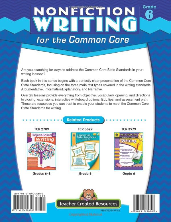 Nonfiction Writing for the Common Core Grade 6: Grade 6 - Image 2
