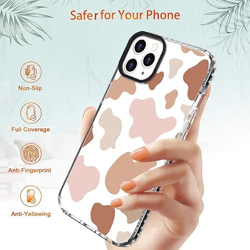 Miniatura 4 de SAKUULO Funda compatible con iPhone 11 Pro con bonito estampado de vaca rosa a la moda, para mujeres y niñas, delgada, ligera, protección de cámara