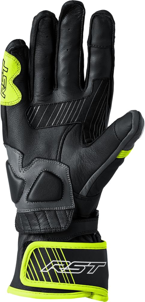 RST Fulcrum CE perforowane skórzane sportowe rękawice motocyklowe (szare