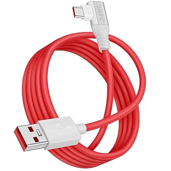 COOYA USB C Charging Cable 80W for Super-vooc Charging for OnePlus 15 13 12 Open 11 10 Pro Right Angle 6ft for Warp-Charging Cable for OnePlus 8 Pro 7 6 USB A to Type C Fast Charge Data Transfer Cord