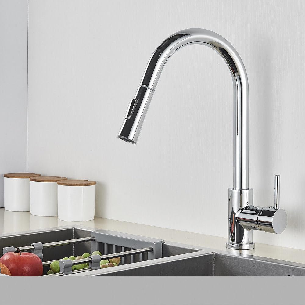 ZQFHSX Touchless Kitchen Faucet with Motion Sensor for Hands-Free Operation in Modern Kitchens