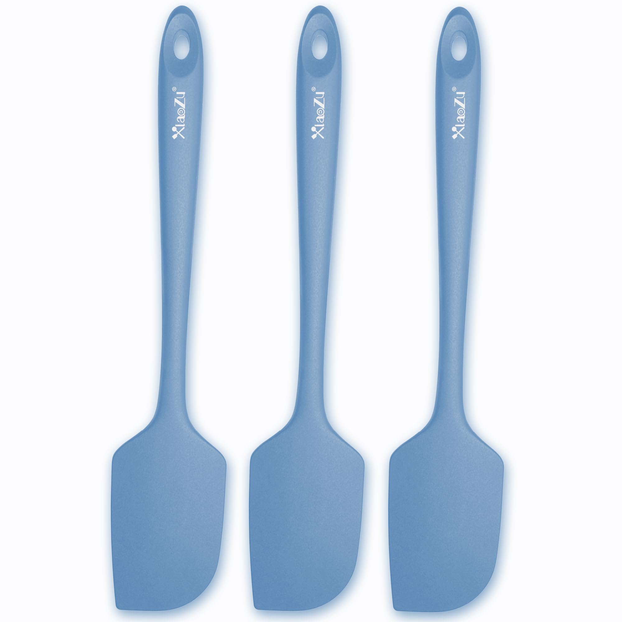 3 Pack Large Silicone Spatula for Kitchen,600°F Heat Resistant Rubber Spatulas for Baking,Cooking, Scraping,and Mixing,Non Stick Kitchen Utensils, BPA Free, 11.2 in (Starry Blue)