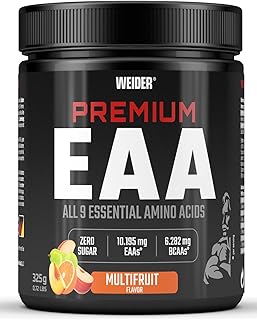 Weider Premium EAA Powder - Aminoácidos Esenciales - BCAA 2:1:1 Ratio, Vegano y Sin Azúcar - 325g - Multifruit