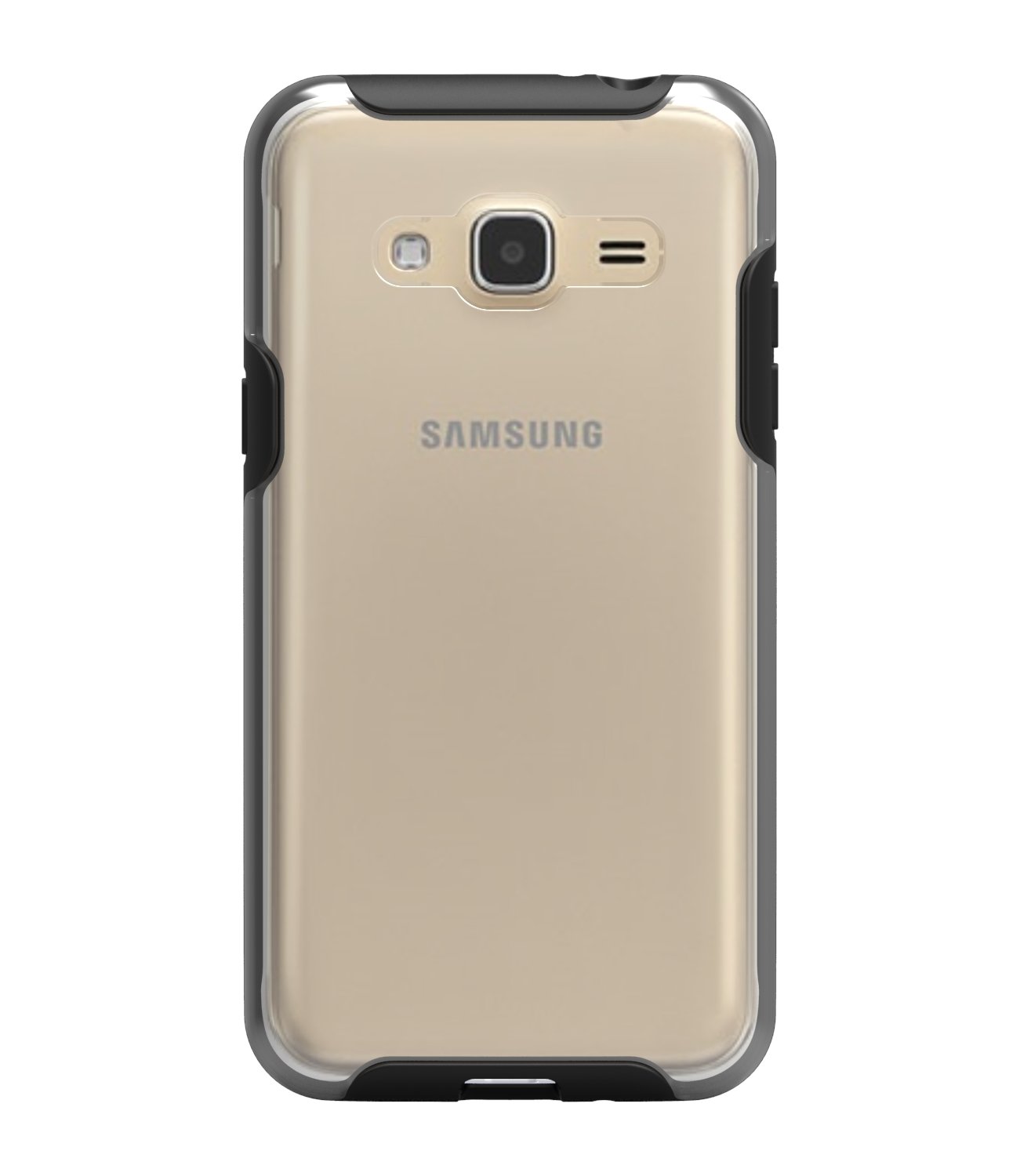 Cell Phone Case for Samsung Galaxy J3 - Clear Black