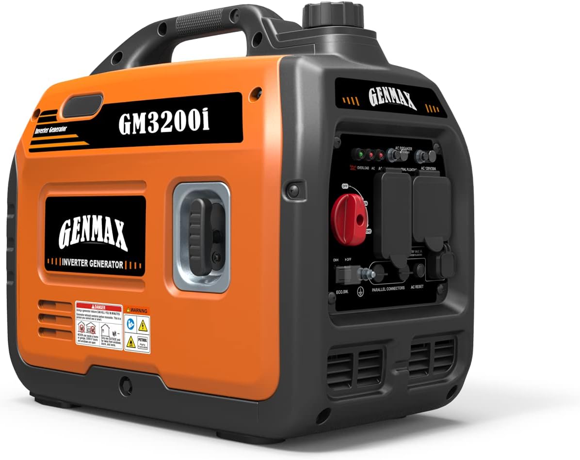 - GENMAX Generator，EPA Compliant, Eco-Mode Feature, Ultra Lightweight for Backup Home Use & Camping