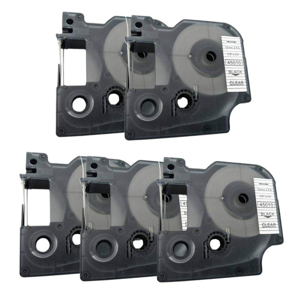 Ruban d'étiquettes en polyester D1 auto-adhésif Permanent, 1/2 pouces, 12 Mm, Compatible avec les fabricants(45021)
