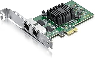 10/100/1000Mbps Gigabit Ethernet Converged Network Adapter (NIC) with Intel 82576 Chip | Ethernet PCI Express Network Card | Dual RJ45 Copper Ports | PCI Express 2.0 X1 | Compare to Intel E1G42ET