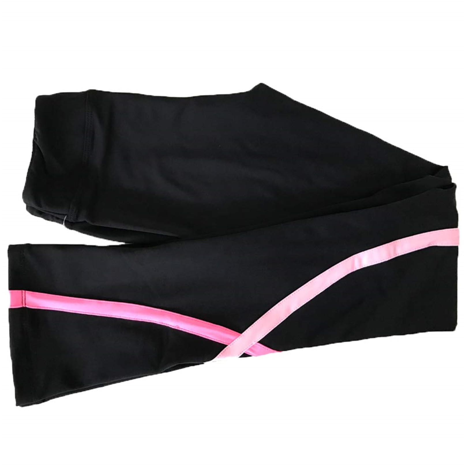 Pantalon de Patinage Artistique pour Enfant et Adulte Legging Collants avec Doublure Polaire Polaire Polaire Skate Training Collant Vêtements de Sport Vêtements de Sport,Rose,S