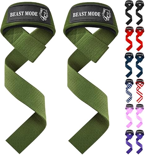 Miniatura 43 de TECEUM Correas de levantamiento para levantamiento de pesas, gimnasio, entrenamiento de fuerza, correas de muñeca con algodón acolchado de neopreno,