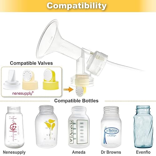 Miniatura 4 de Nenesupply Piezas de bomba con bridas de 0.945 in compatibles con bomba Medela en estilo Piezas Accesorios Extractor de leche No piezas originales