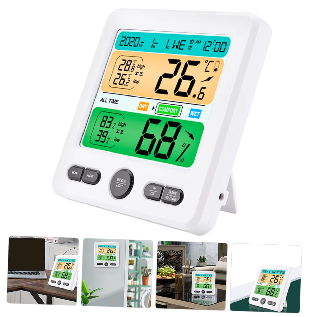 BESPORTBLE Termometro Per Interni Igrometro Digitale Con Temperatura E Umidità Termometro Lcd Preciso Perfetto Per La Cameretta Dei Bambini
