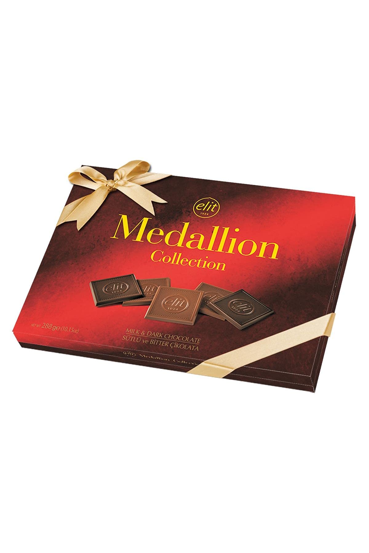 Elit Medallion Collection Glutensiz Sütlü ve Bitter Çikolata 288g