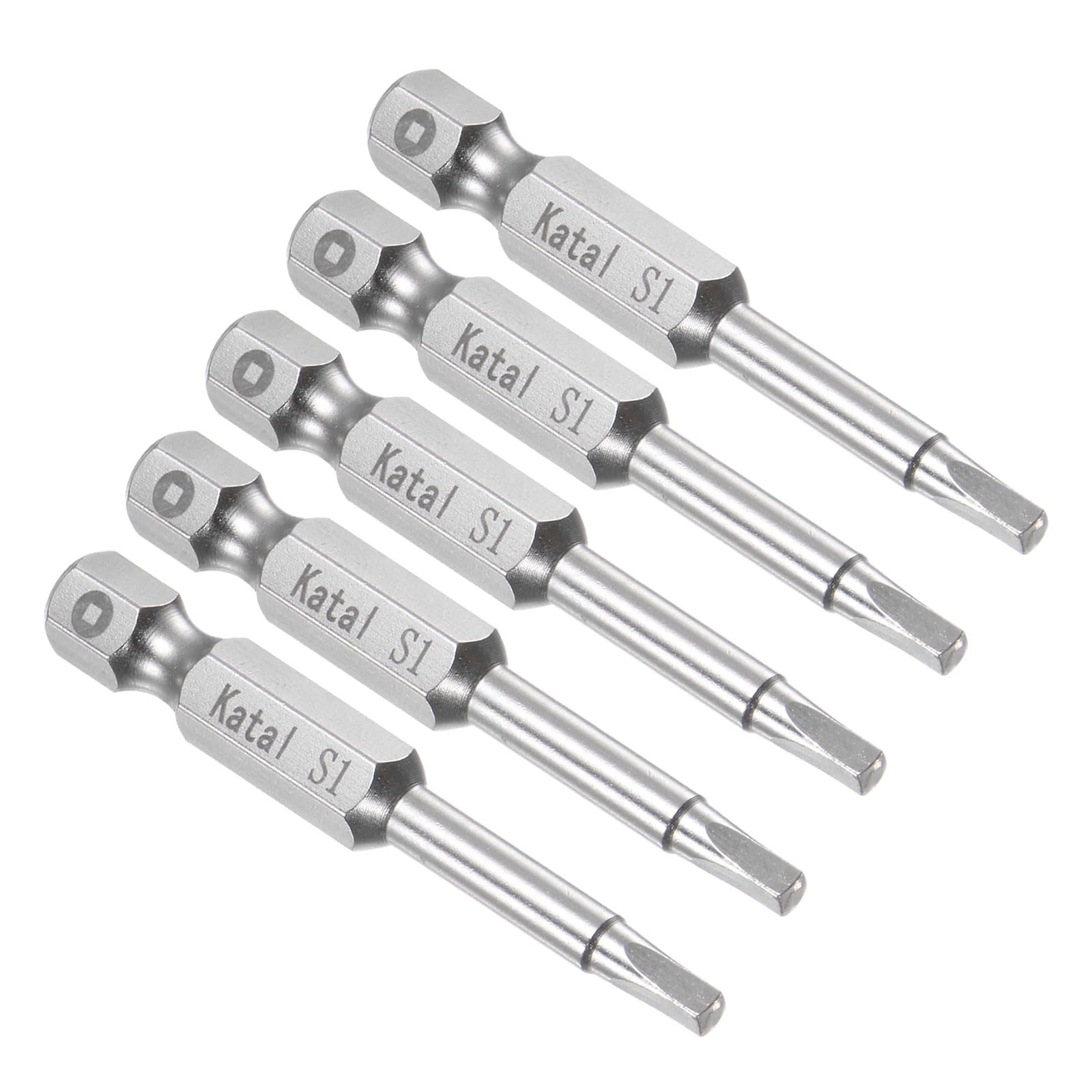 Brocas cuadradas magnéticas S1 con vástago hexagonal de 1/4 pulgada para destornillador
